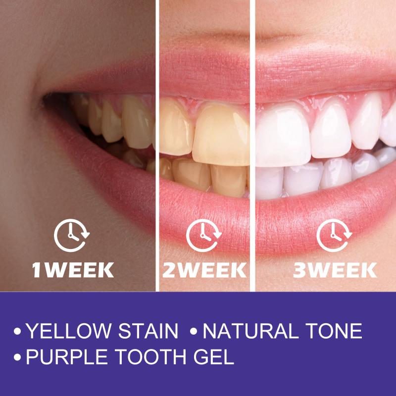 

Purple Whitening Toothpaste Deep Cleaning Stain Removal Dentifrice Freshing Breath Oral Care Essentials for Home Daily Life 30ml one size