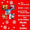 Soft Fabric Designer Decorative Printed Merry Christmas Theme Cushion Cover Xmas Decorations for Sofa Living Room Set of 5 16 X 16 Inch Multi