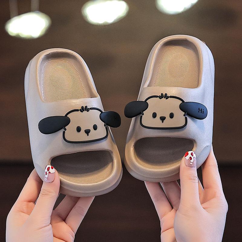 

Летние тапочки из ЭВА для женщин и детей - милые нескользящие сандалии для ванной с мультяшным рисунком, толстая подошва Cloud Comfort для дома и улицы 38-39