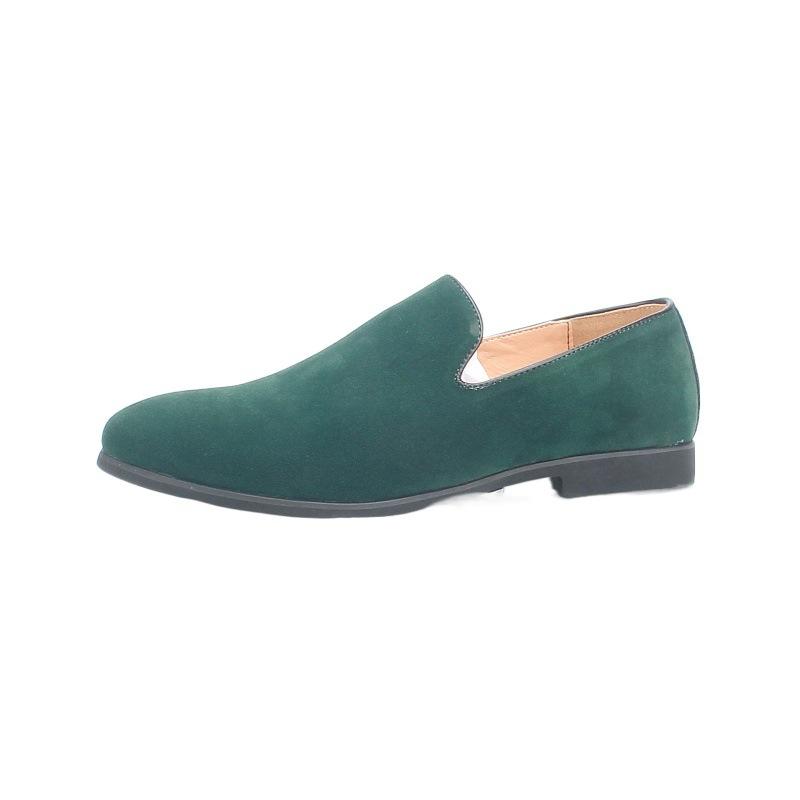 Men's new trend one-pedal youth British height-increasing trendy shoes soft-soled Doudou shoes casual leathershoes