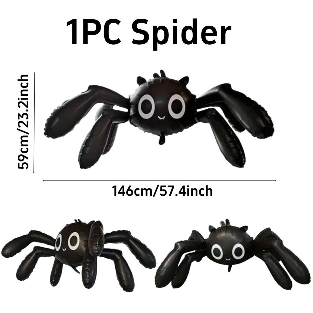 Large 4D Spider Balloon Inflatable Giant Standing Halloween Black Spider Foil Balloons Halloween Party Home Decor Props
