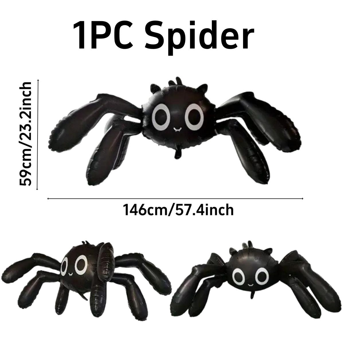 

Large 4D Spider Balloon Inflatable Giant Standing Halloween Black Spider Foil Balloons Halloween Party Home Decor Props 59x146cm
