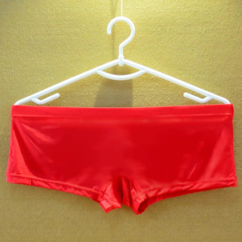 Men's Underwear Flat Cornered Summer Ice Silk Elastic Low Waist Breathable Four Cornered Underwear Men