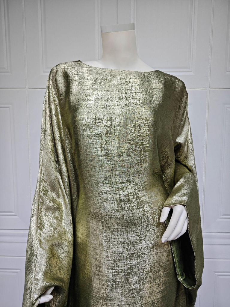 MQ117 Lato 2024 Srebrna Abaja: Skromna muzułmańska sukienka