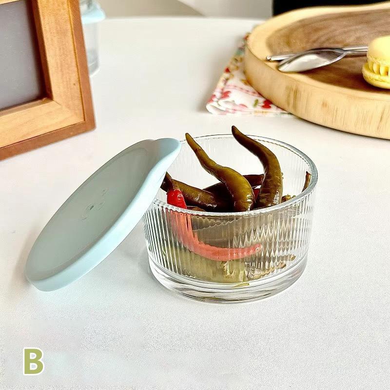 

1/3PCS 200ML Glass Storage Jars Transparent Thicken Glass Storage Containers Multifunction Fresh-keeping Jars Outdoor Tableware