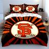 "Orange SF Baseball Logo Design" Print Bedding Set Duvet Cover Pillowcases (1* Duvet Cover 2* Pillowcases Do Not Include Comforter)
