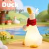 Cute Duck Silicone Touch Lamp - 7-Color Bedside Night Light for Kids