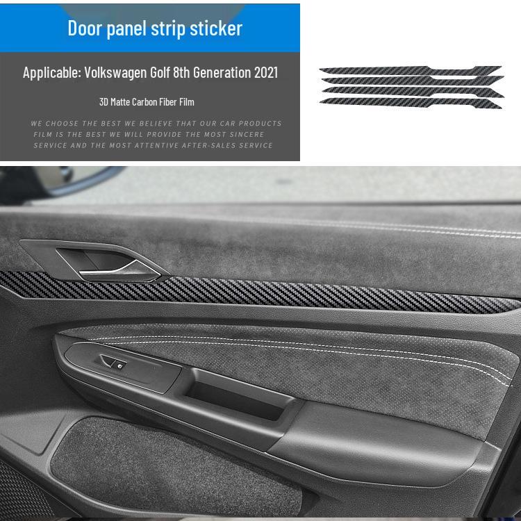 

Наклейка-пленка для интерьера Volkswagen Golf 8-го поколения, центральная консоль, карбоновое волокно, 2021, бесплатная замена в случае повреждения