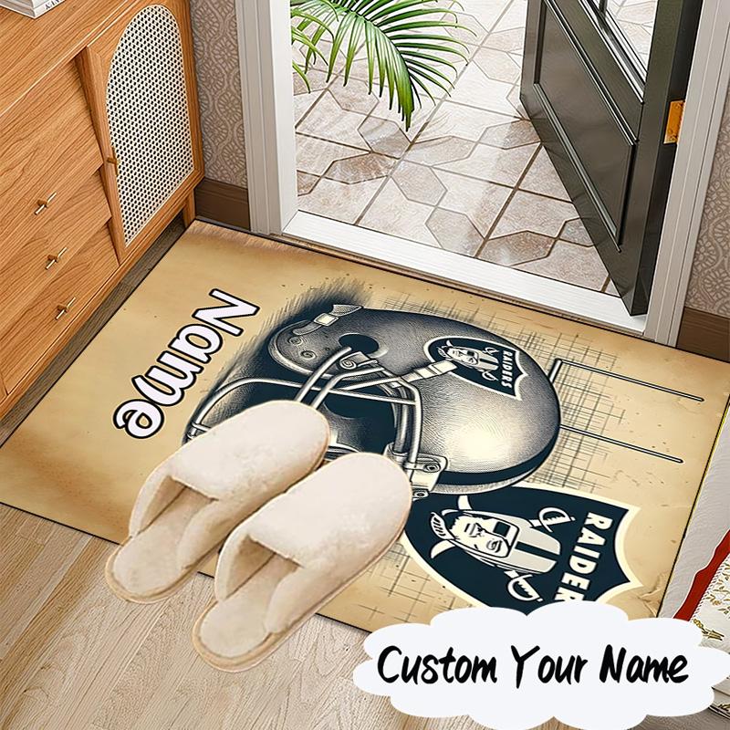 Custom Name Rider's Shield Emblem Rug for Living Room, Game Rooms, Office, Bedroom, Floor Mat Playful Design, Fan Gifts Christmas Decor