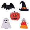 Halloween, Wooden Decorative Ornaments, Home Decor Ornaments, Pumpkins, Bats, Witch Hats, Candies, Layered Tray Ornaments