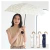 Mini Folding Umbrella with Floral Suitable for Rain or Retro Floral Stylish and Perfect for Commuting to Work or Product Wpc. Lace, Pink, 50cm,