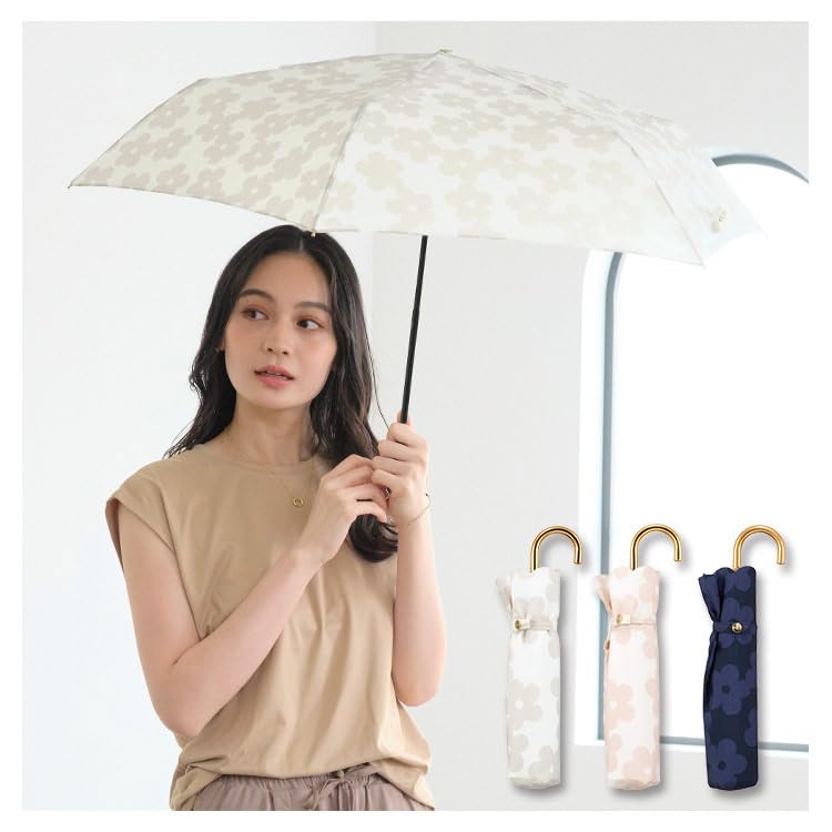Mini Folding Umbrella with Floral Suitable for Rain or Retro Floral Stylish and Perfect for Commuting to Work or Product Wpc. Lace, Pink, 50cm,