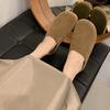 Fashion Women's Thick-soled Suede Anti-slip Slippers Spring Retro Outdoor Wear-resistant Flat-bottomed Comfortable Leisure Baotou Mop
