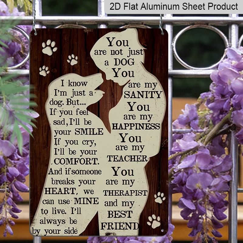 2D Flat - 1pc of Vintage Aluminium Metal Sign for Dog Lovers - Perfect Wall Art Decoration for Home, Living Room, Backyard, Veterinary Clinic, or