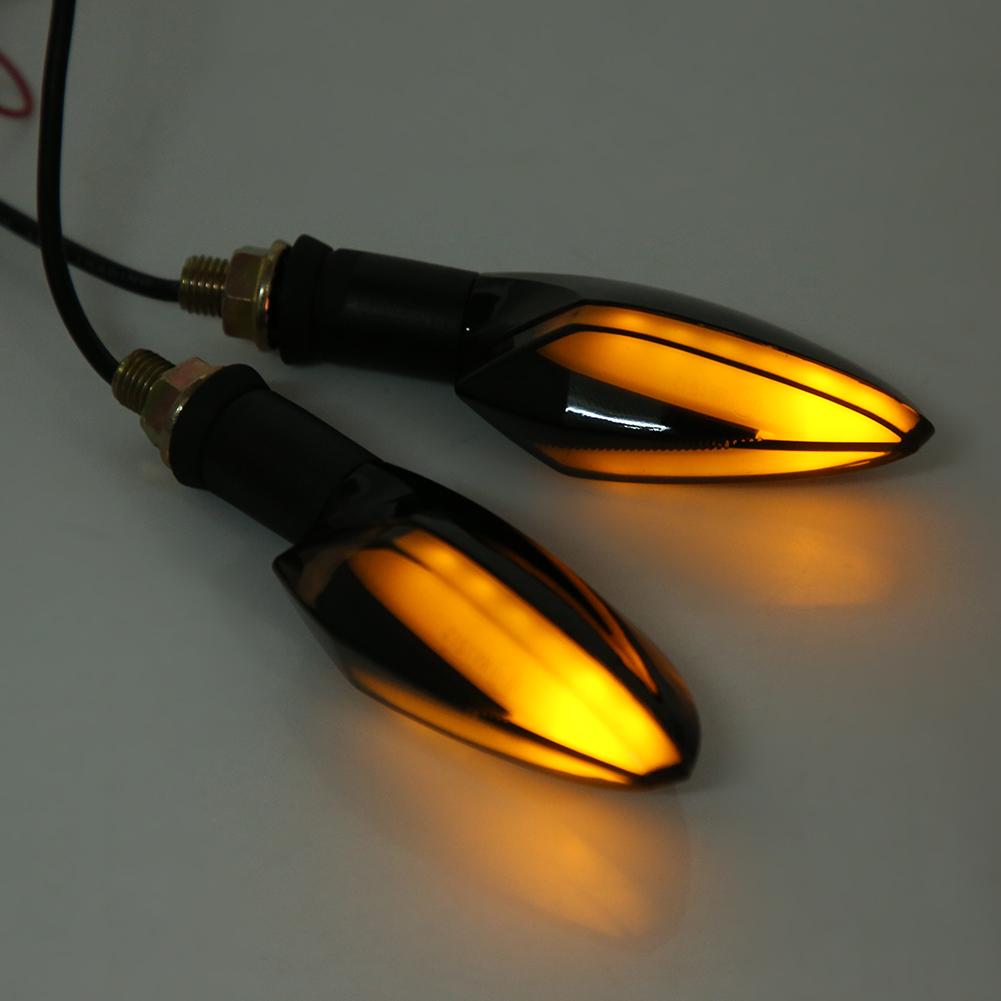 Pair of Motorcycle Bike Turn Signal LED Lights Direction Indicator Lamp Universal