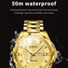 OUPINKE Men's Watch Automatic Mechanical Watch Stainless Steel Business Double Calendar Waterproof High-end Watch