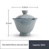 Nanshan Hand-painted Ceramic Hibiscus Gaiwan