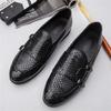New British Designer Men's Trend Monk Strap Shoes Male Moccasins Wedding Prom Homecoming Office Party Footwear Zapatos De Novio