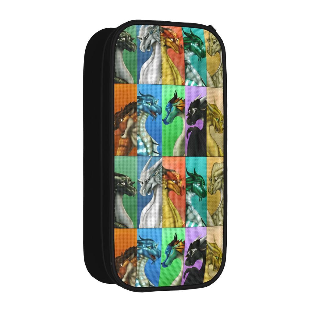 Wings of Fire Dragonets Pencil Cases Classic Cartoon Sky Ice Seawings Pen Box Bags Big Capacity School Pencilcases Stationery