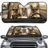 Giraffe Printed Aluminum Foil Sun Visor, Sun Protection And Heat Insulation Pad, Car Cute Pet