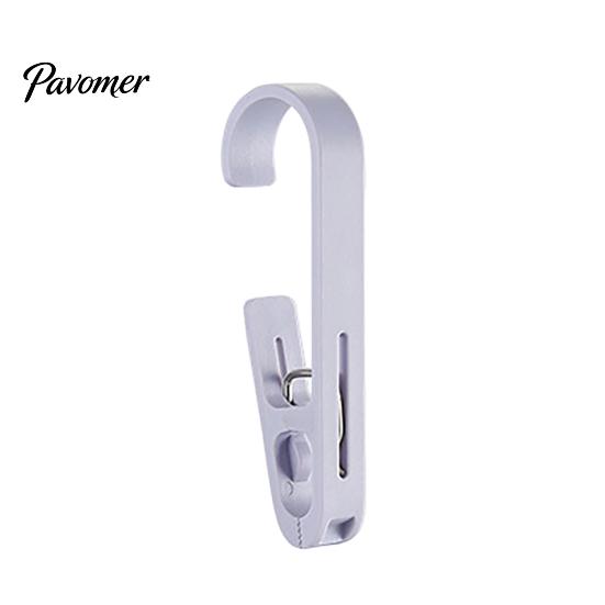 Home Organization Accessories Laundry Hook with Clip, Non-Drilling ABS Closet Organizer, Multi Purpose Plastic Clamps Durable Anti-slip Clothes