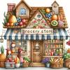 5D Artificial Diamond Landscape Decorative Home Painting Childlike Retro Decorative Painting DIY Diamond Art Embroidery Kit