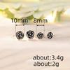 European and American dark style stud earrings, retro three-dimensional rose earrings, light luxury high-end versatile earrings