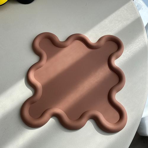 Nordic Style Irregular Storage Tray Sense Silicone Insulation Pad Coaster Thickened Placemat Square Home Desktop Decoration