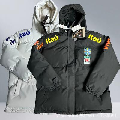 Brazil Team Jacket Neymar with the Same Hooded Jacket Waterproof Brazil National Team Jacket Football Cotton Jacket