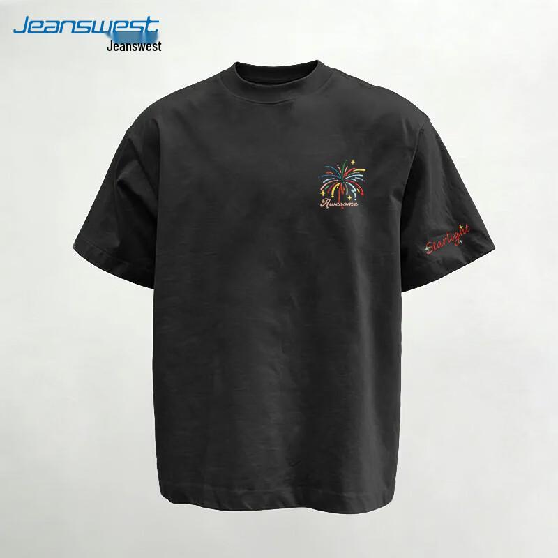 Jeanswest Men s Cotton Fireworks Graphic Short Sleeve T-Shirt 2XL
