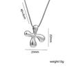 Charming Chubby Brass Polished 26-Letter Silver Pendant Necklace for Women