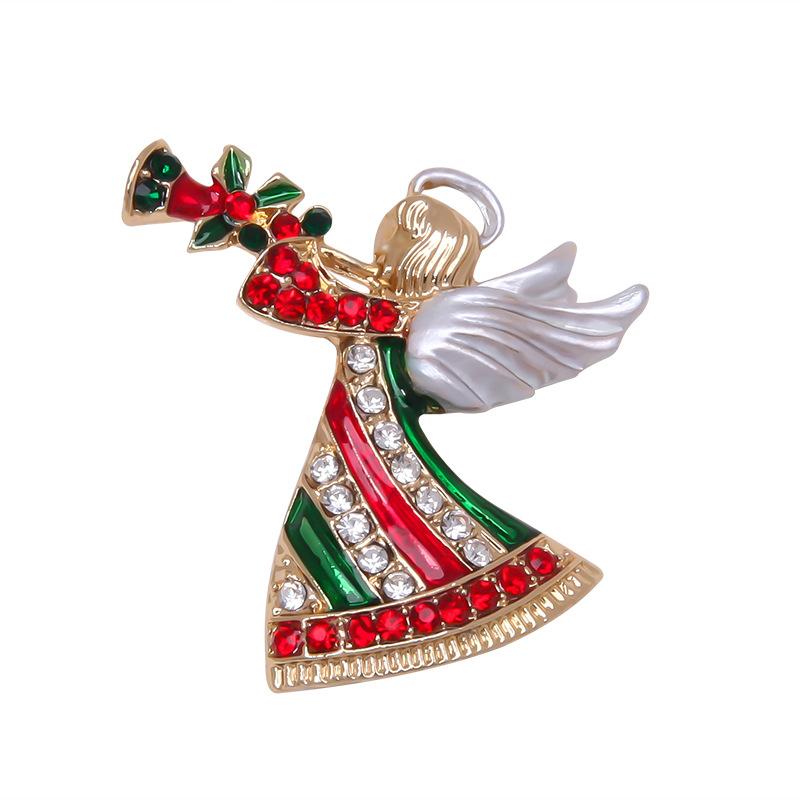 

Рождество Рождественское украшение Классические броши Блестящие рождественские аксессуары Роскошные 11 стилей K