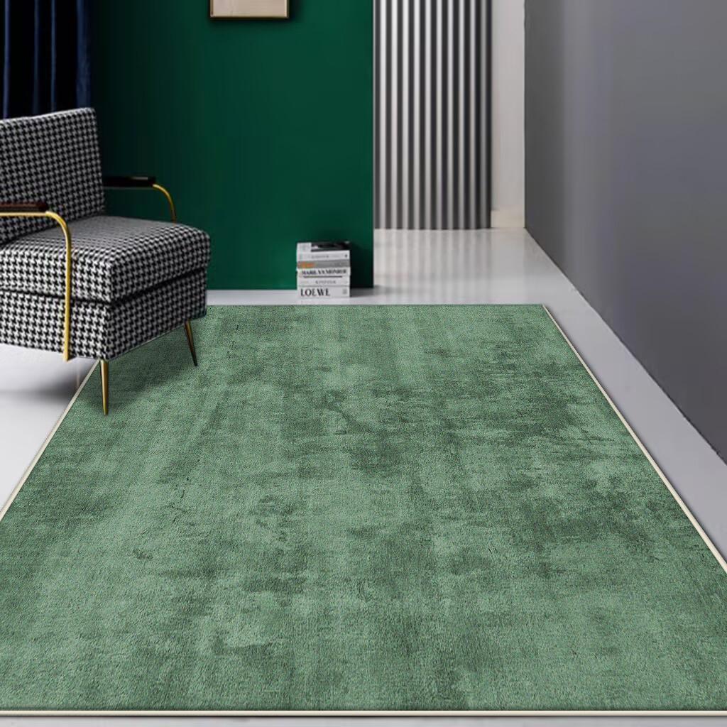 Lehký luxusní minimalismus Velký obývací pokojový koberec Jednobarevný bytový doplněk Koberec do ložnice 200x300 Zelený Měkké Protiskluzové Podlahové rohože