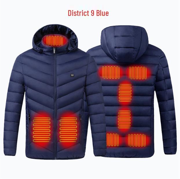 2025 Men's USB Electric Heated Jacket: Winter Warm, Lightweight, Thin Heating, Constant Temperature, Cotton.
