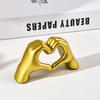 Nordic Minimalist Resin Heart Hand Sculpture For Home Decor Gift For Couples