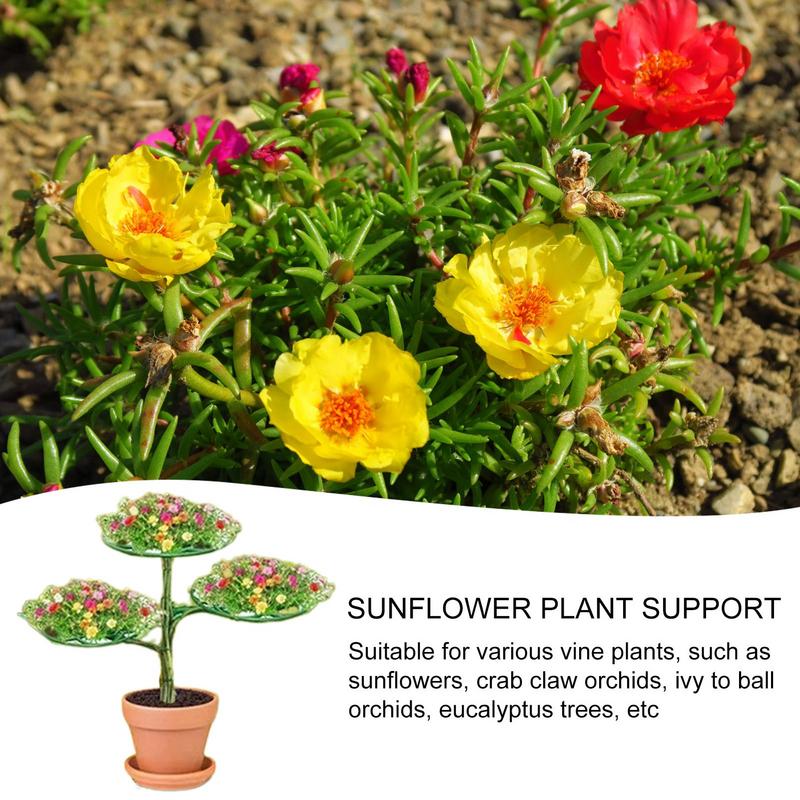

Plant Support Stakes For Indoor Climbing Stem Support Sunflower 2 Pieces Plant Stakes Flower Planter Cage Multi-Layer Garden S