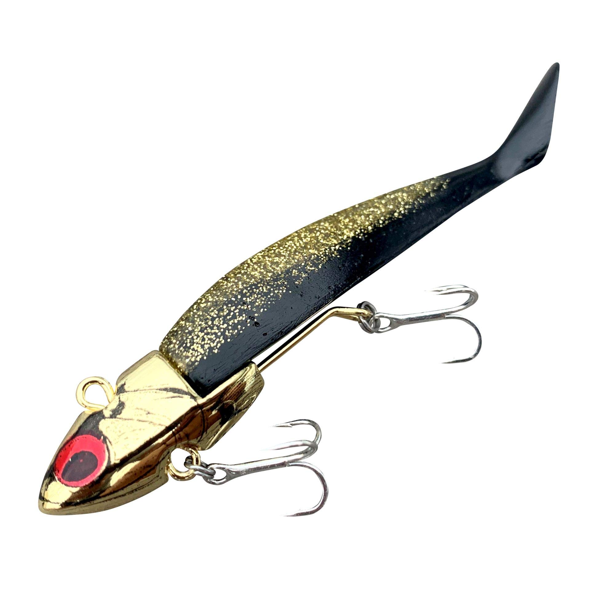 

COREMAN Worm Vibration Jig Head Gold Chrome Head Black VJ-16 #061 + Gold.