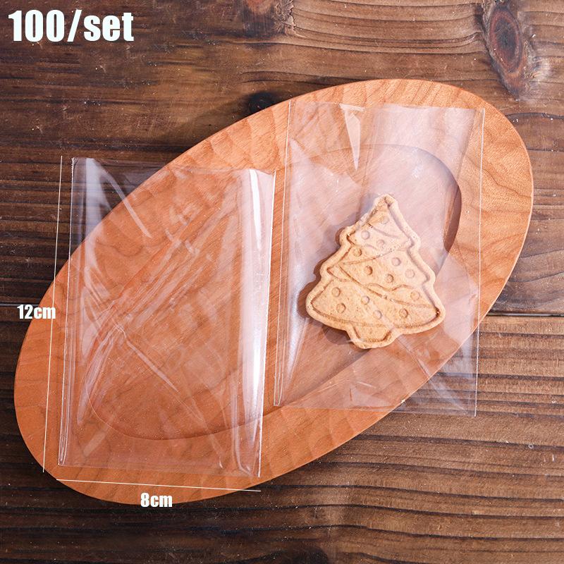 

1Set Christmas Creative Snack Packaging Bag Header Festive Bag Exquisite Cardboard 100pcs