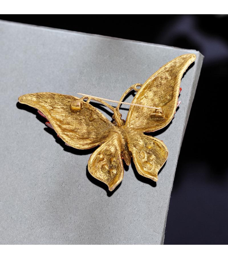 Broche Papillon en Cristal Élégant - Accessoire de Luxe Polyvalent pour Femmes pour Manteaux, Corsages et Chaussures