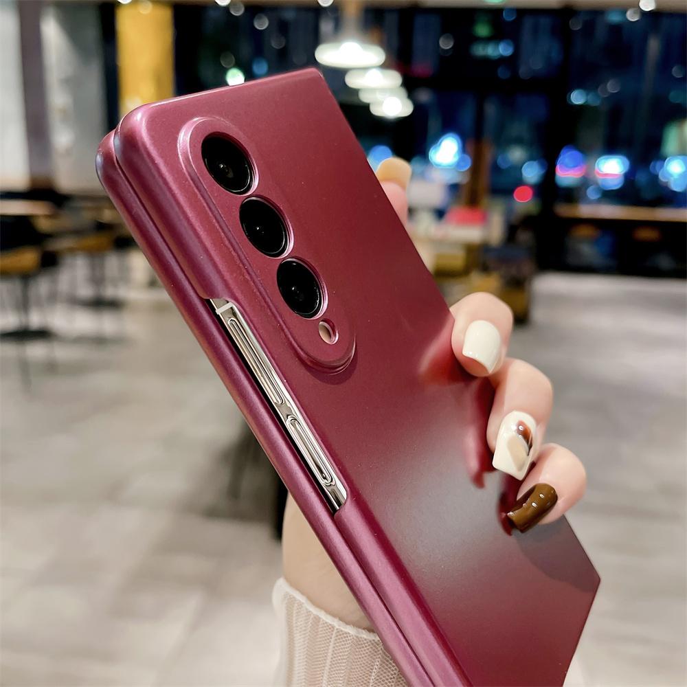 Solid Color Shockproof Phone Case For Samsung Z Fold 4 3 2 Flip 3 4 5g Zfold4 Zfold3 Zflip3 Zflip4 Zfold2 Protection Back Cover