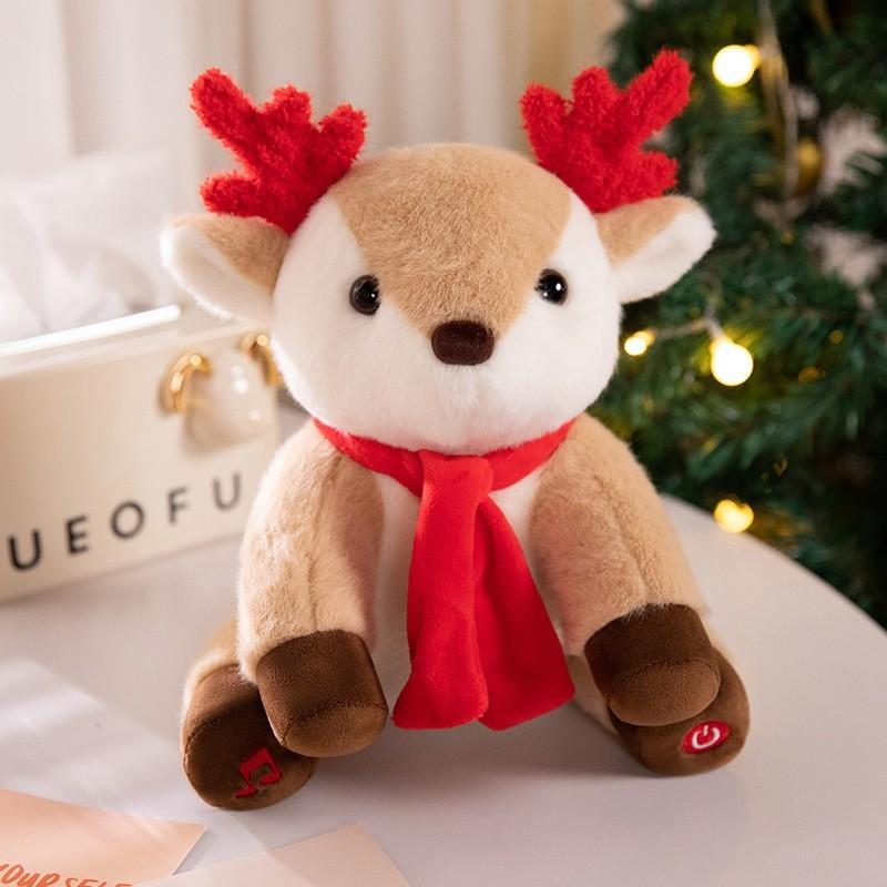 Snowman Elk Glowing Santa Claus Plush Toy Cartoon Stuffed Doll Gift Decoration