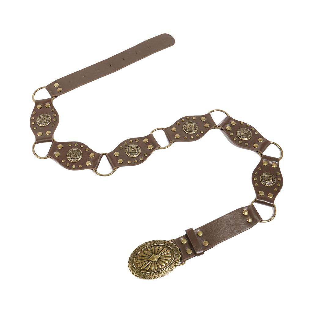 Heart Buckle Waist Belt Punk Chain Heavy Duty Grunge Buckle Modern Waistband Waist Chain Studded Belt