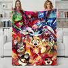 Animation H-HazbinHotel Throw Flannel Blanket Perfect for Sofa Office Bed Travel Sleep Read Relax Camping four season use