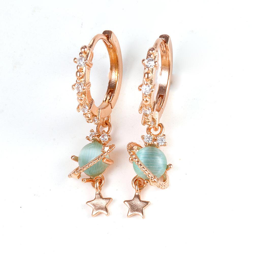 Saturn Circle Earrings, Cool and Stylish with A Light Luxury Design, Simple and Fresh Artistic Earrings, Versatile Earrings with Temperament.