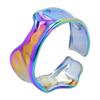 Irregular Stainless Steel Rings For Women Men Accessories 2026 Trend Vintage Jewelry Silver/Gold/Rainbow Color Ring Bague Mujer