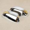 New 1 Pair Side Mirror Top Trim Cover Fit for Chevrolet Silverado Avalanche Tahoe GMC Sierra 1500 2007-2013 Chrome Style Plastic