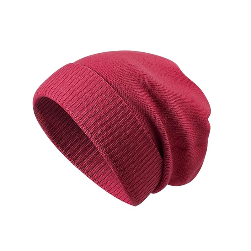 

[Karsaer] knit hat men s autumn/winter beanie hat ladies cold weather hat knit cap Heat retention Windproof breathable elasticity Plain color Fluffy