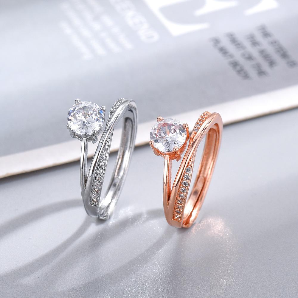 2026 New Arrivals New Women Engagement Ring Adjustable Non-fading Promise Wedding Band Hypoallergenic for Daily Wear