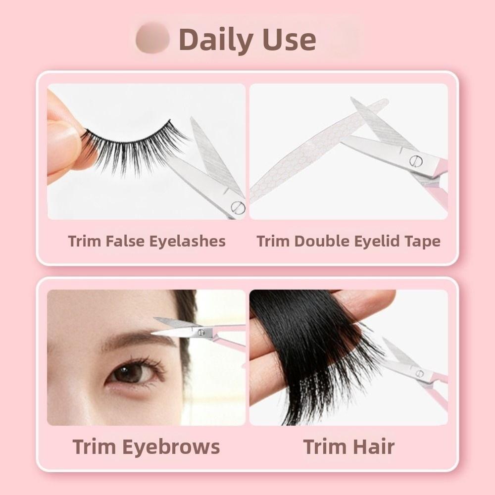 New Small Eyebrow Trimming Scissors Portable Natural Sharp Dead Skin Clippers Perfect Makeup Tools For Beginner Eyebrow Shaping