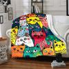 1pc Colorful Cats Blanket Warm, Cozy, And Soft, Suitable for Sofas, Beds, Cars, And Office Use.Perfect for Camping And Travel, Making It a Great Gift